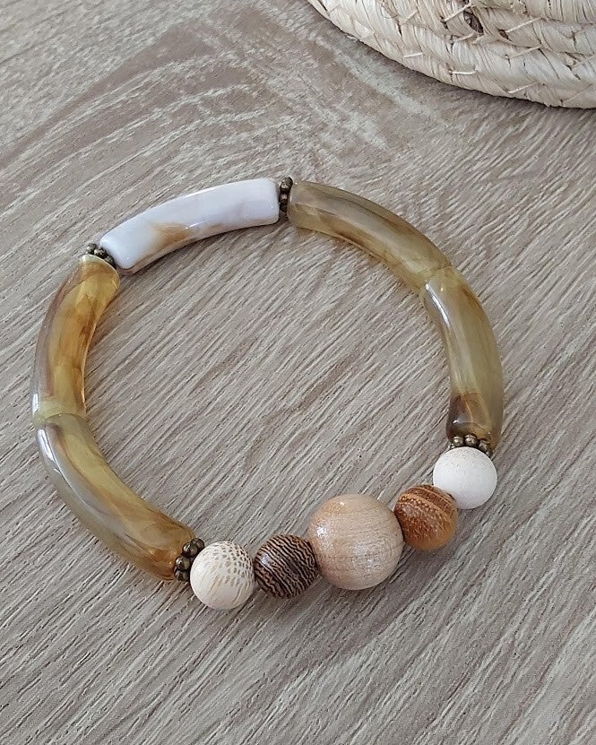 Bracelet Ronja – Bois de Hêtre & Bois de Santal
