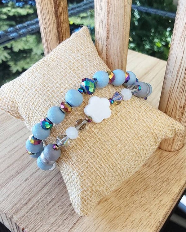 Duo Vaëlia – Bracelets bohème • Aquatique & Minéral