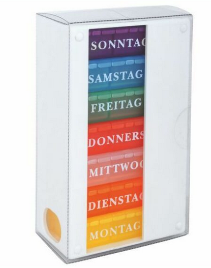 Medikamentendispenser bunt