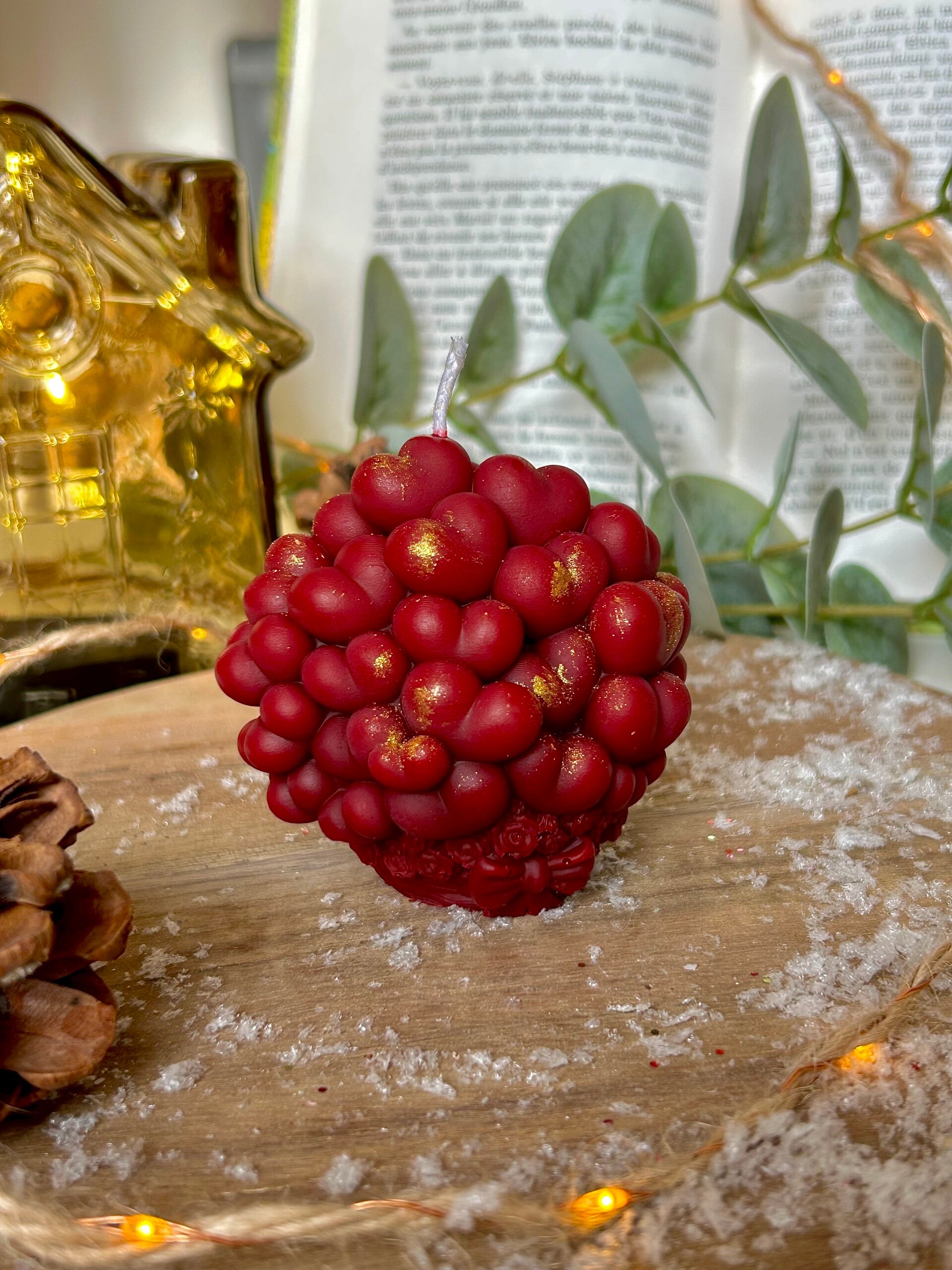 Bougie moulé - Bouquet de coeur