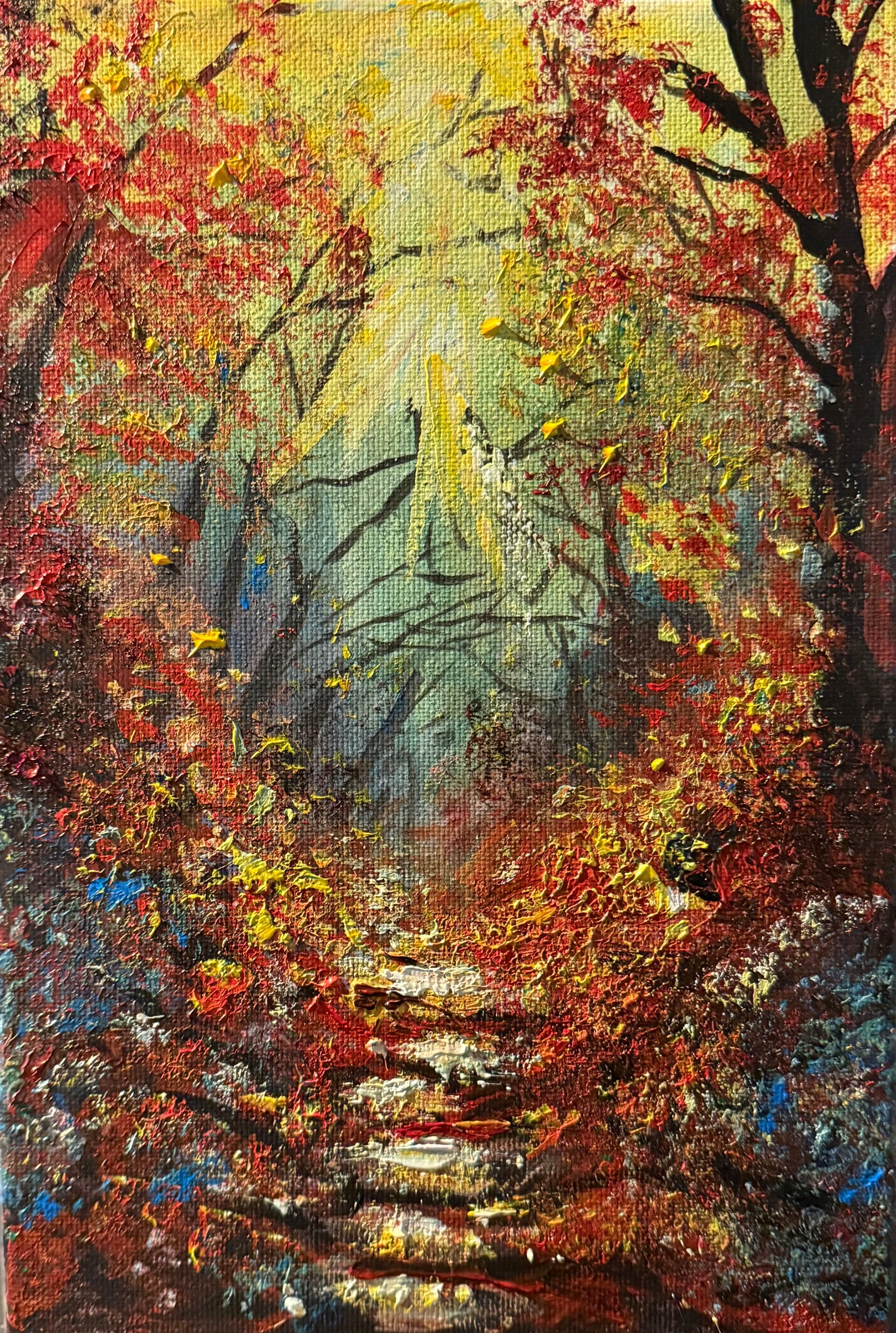 CHEMIN D'AUTOMNE LUMINEUX