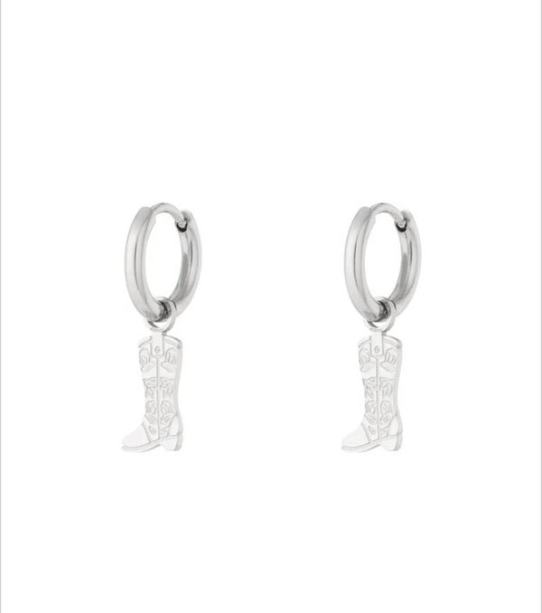 Zilver cowboylaarzen ringetjes.
