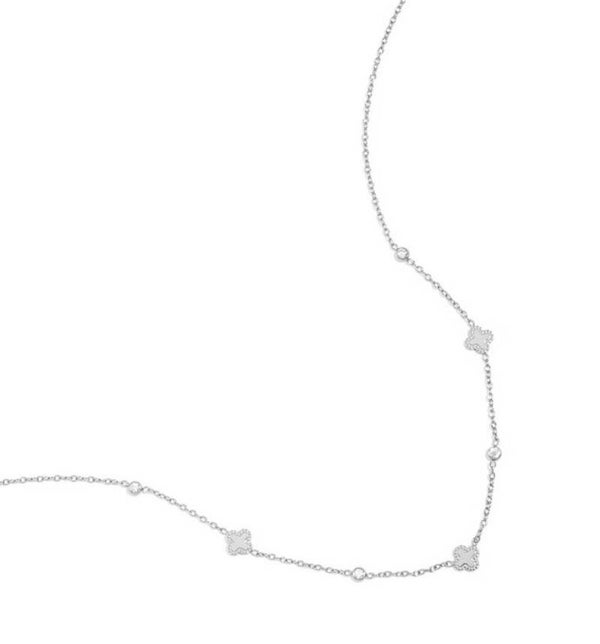 Klaver zilver ketting