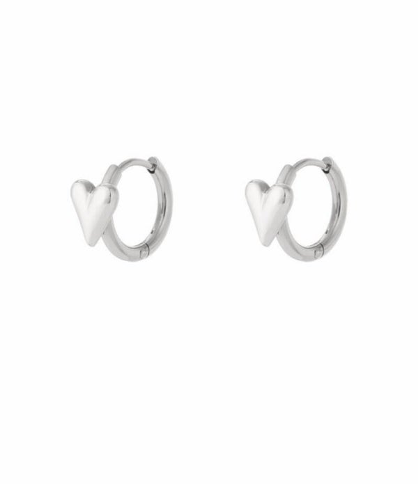 Kleine ringetjes hartjes zilver