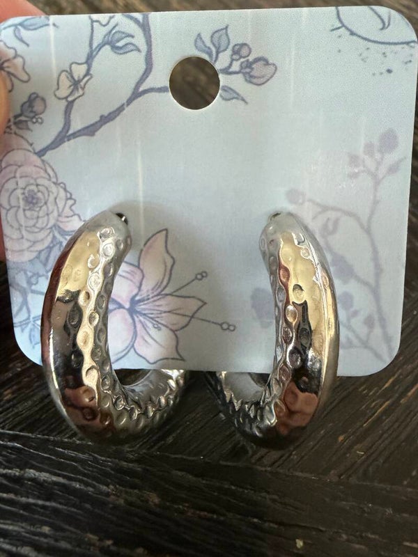 Zilver ring oorbellen