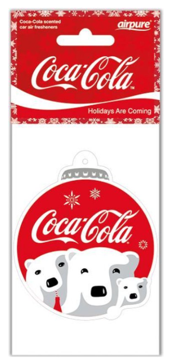 Coca-Cola airfreshner ijsbeer / Kerst kerstbal vorm