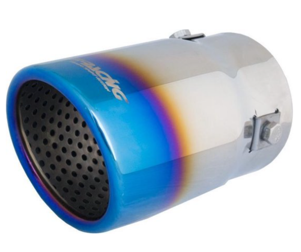 Racing Uitlaatsierstuk Rond/Schuin RVS/Titanium