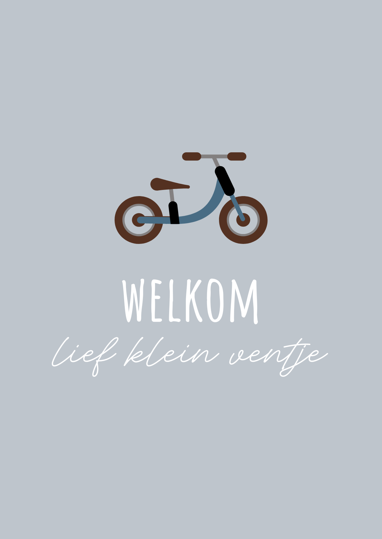 Welkom lief klein ventje (fietsje)