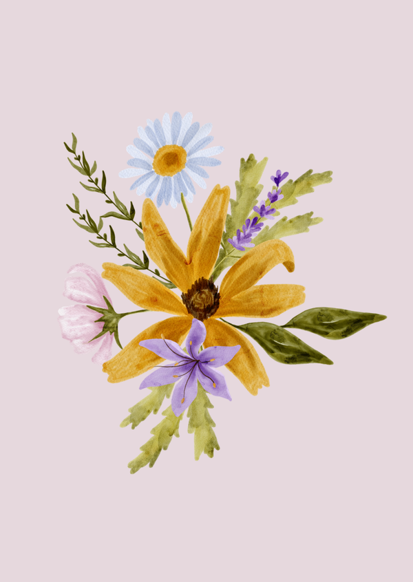 Bloemen (getekend, blanco)