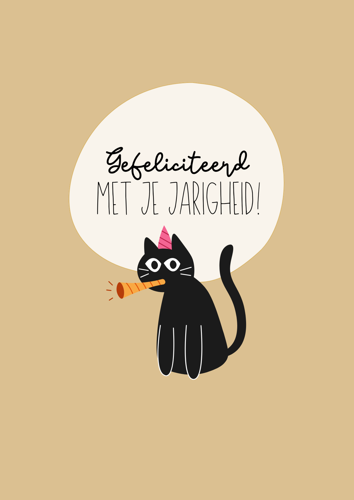 Gefeliciteerd met je jarigheid! (kat)
