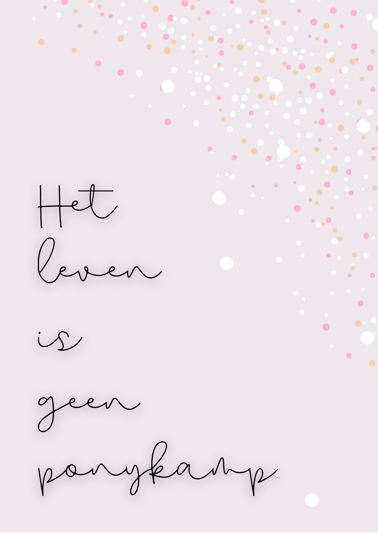 Het leven is geen ponykamp