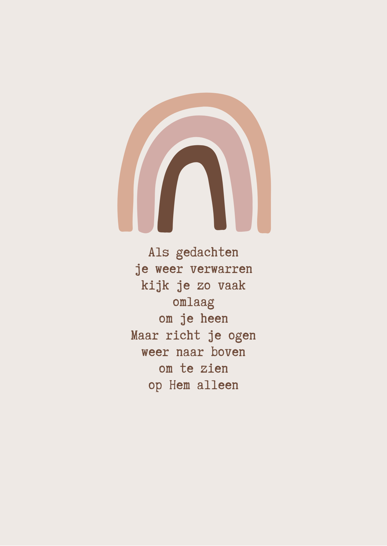 Als gedachten je weer verwarren (regenboog)