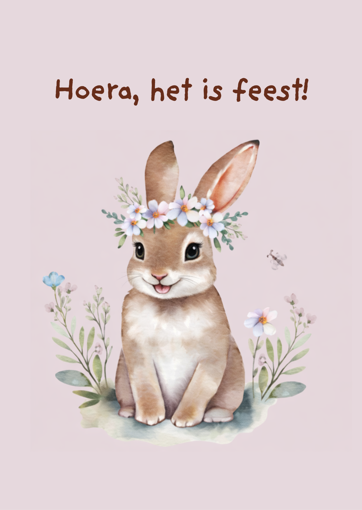 Hoera, het is feest! (konijntje)