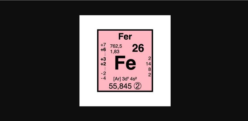 Le numéro atomique du Fer (Fe) = 26 comme GOD (divinité) ou DOG (🐶)