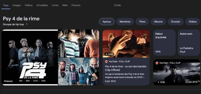 Le groupe de rap "Psy4 de la Rime"