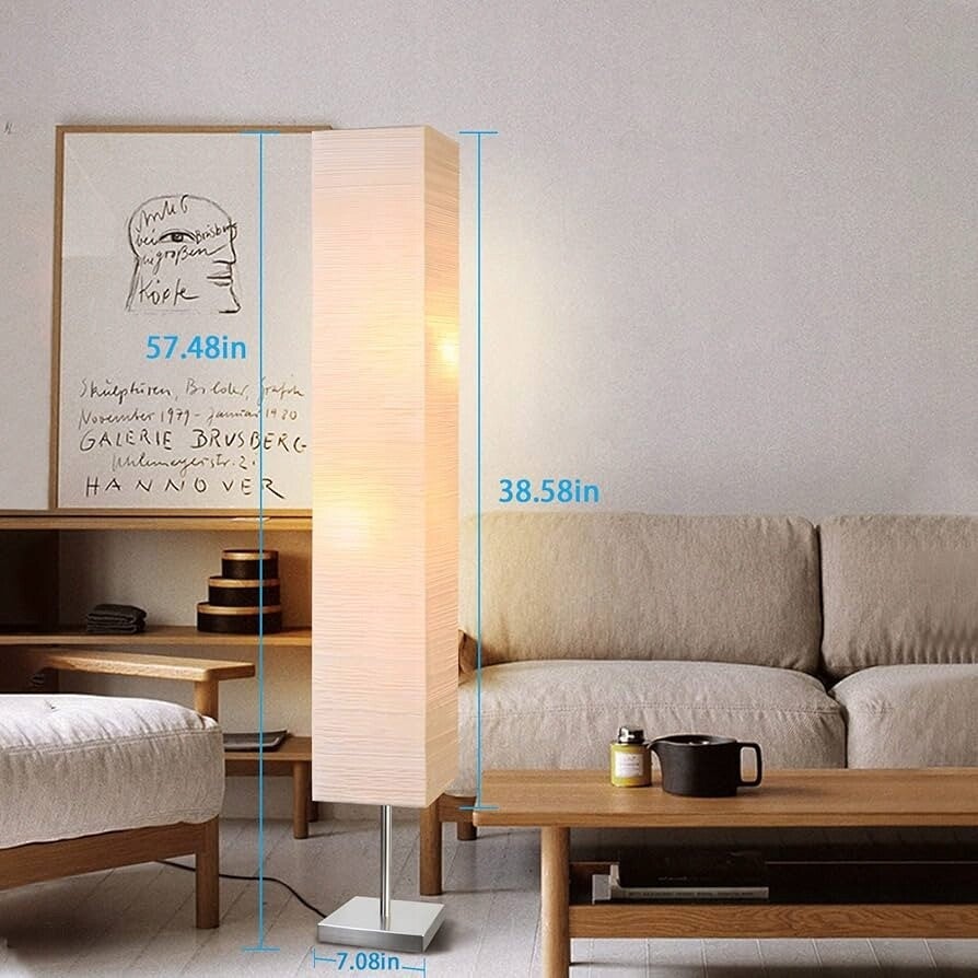 Nowoczesna papierowa lampa podłogowa LALISU A19 Biały