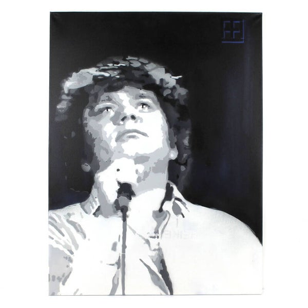 André Hazes schilderij stencil art André 1983