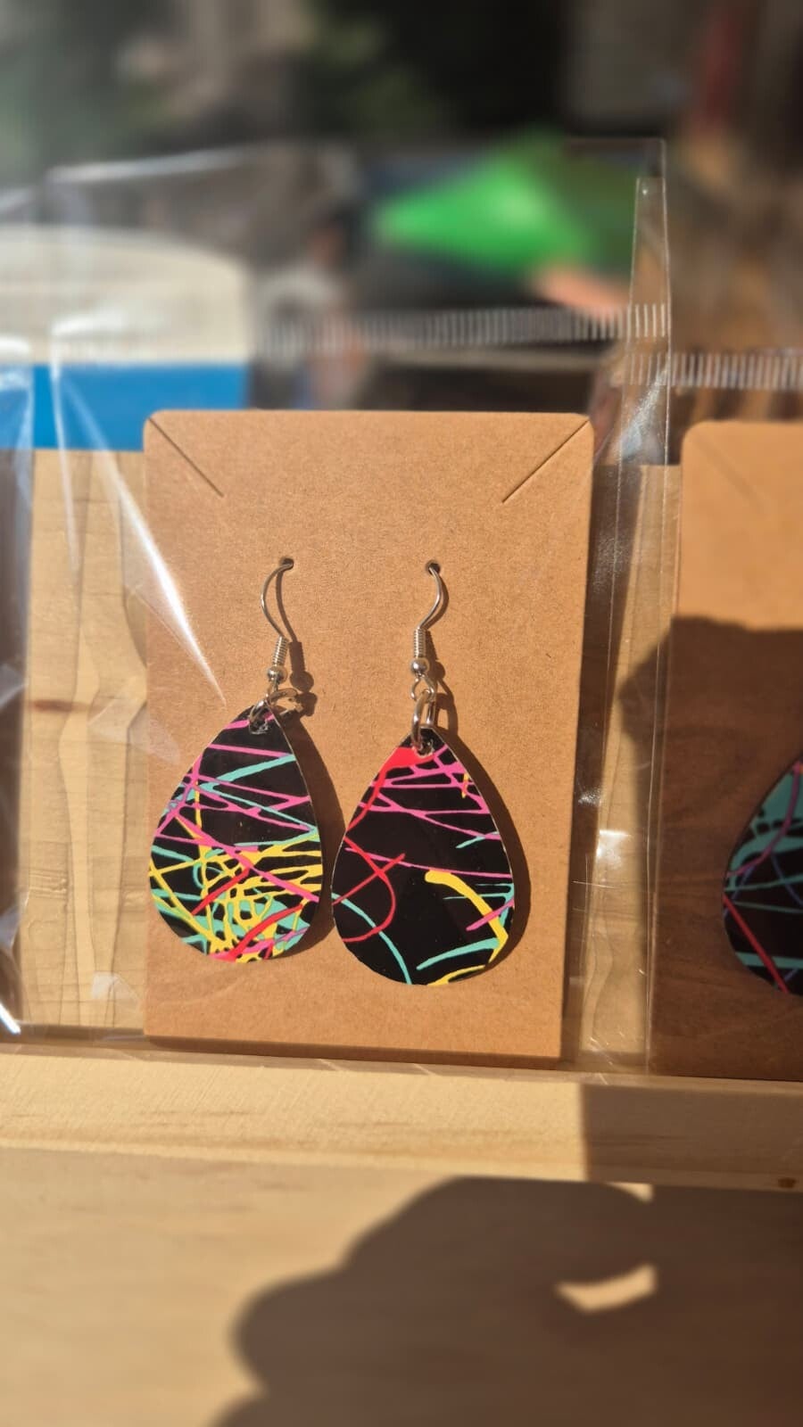 Handbedrukte oorbellen 09