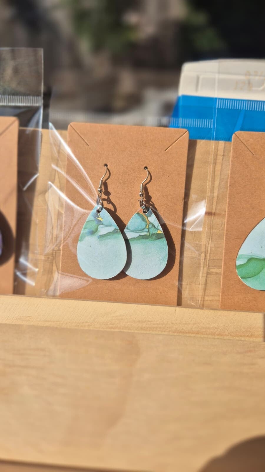 Handbedrukte oorbellen 16