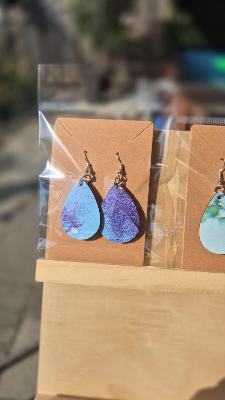 Handbedrukte oorbellen 17