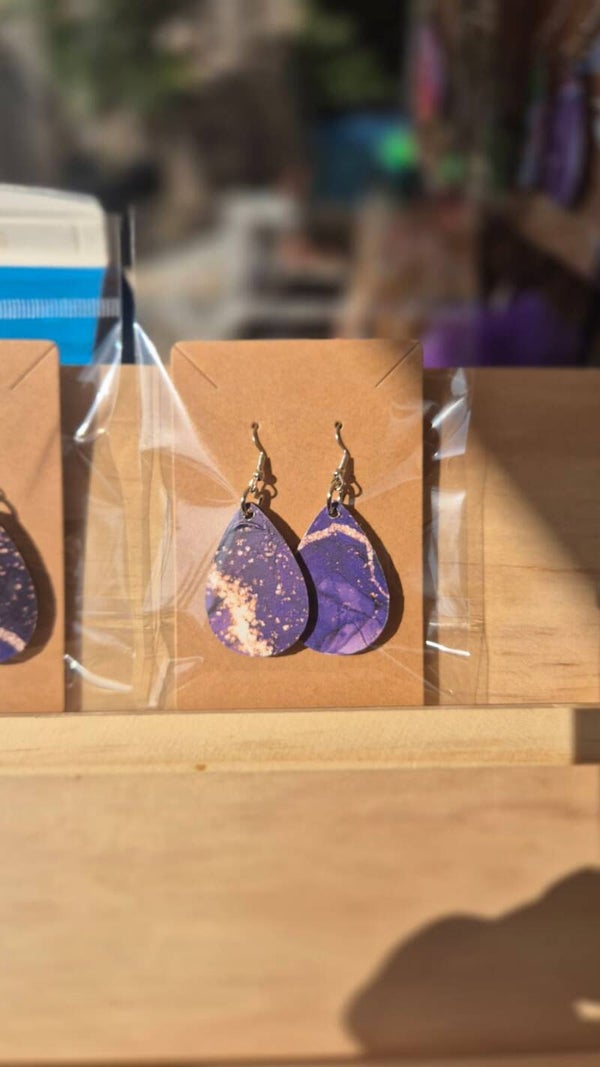 Handbedrukte oorbellen 18