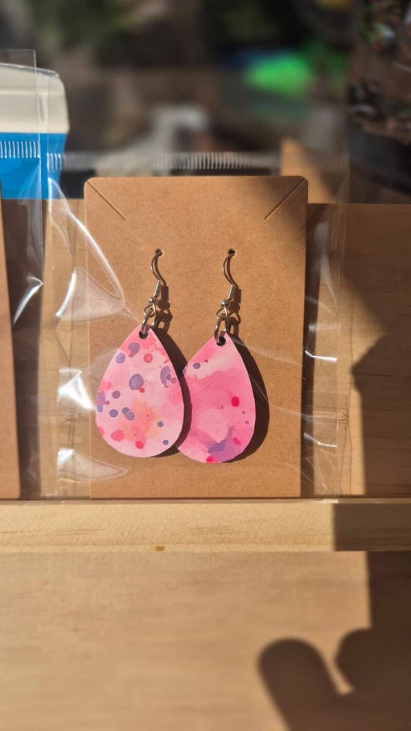 Handbedrukte oorbellen 20