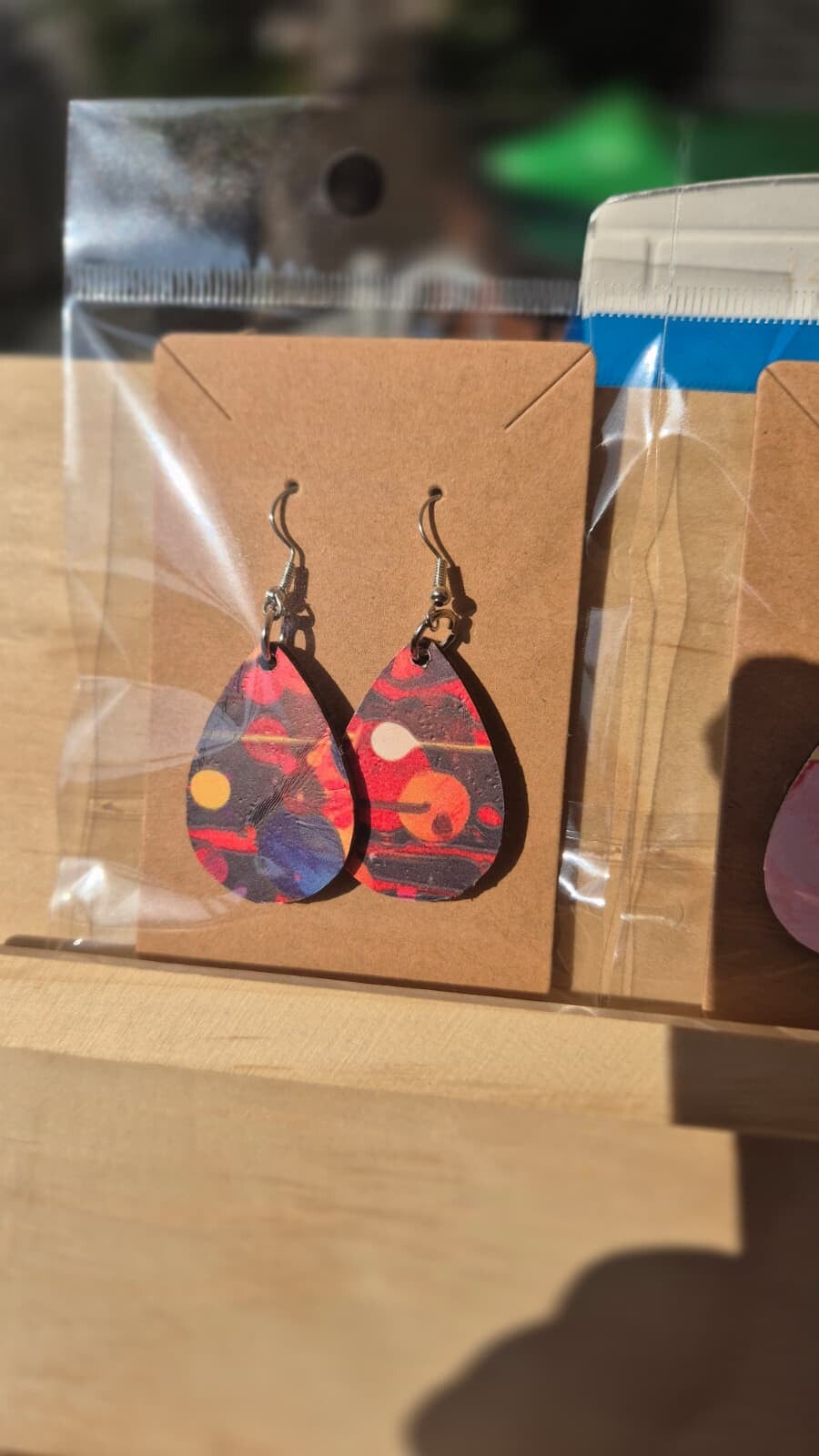 Handbedrukte oorbellen 28