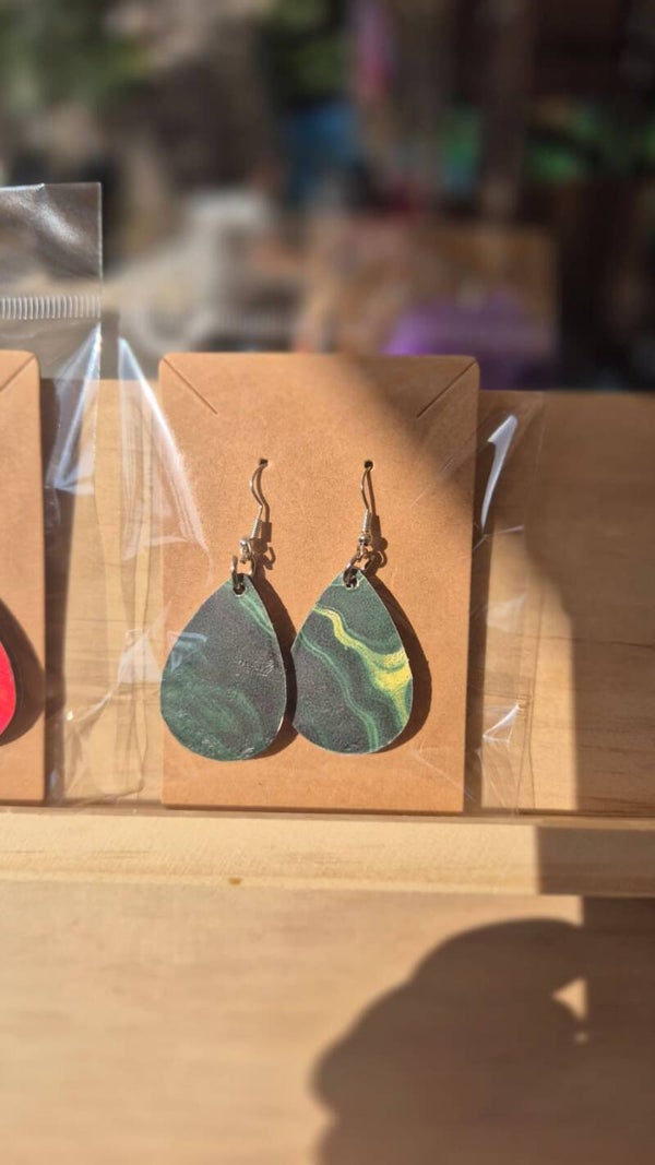 Handbedrukte oorbellen 36