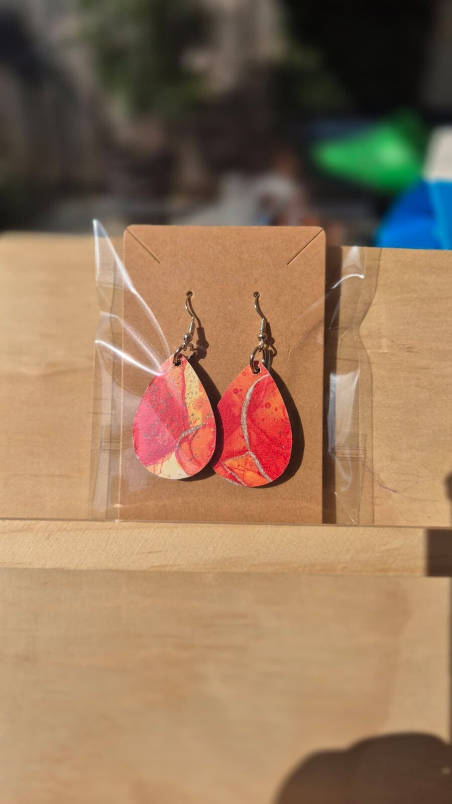 Handbedrukte oorbellen 42