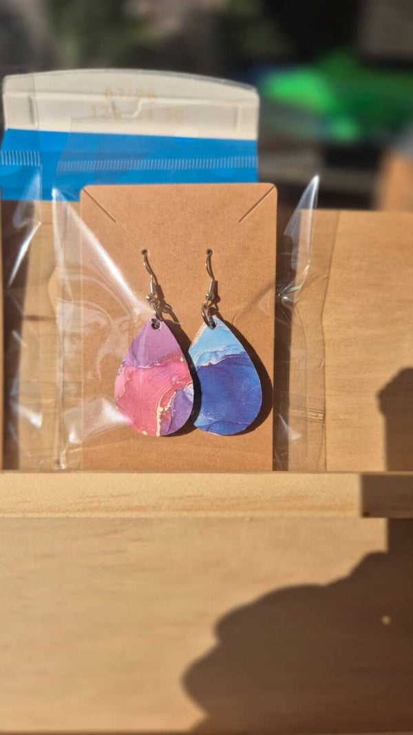 Handbedrukte oorbellen 43