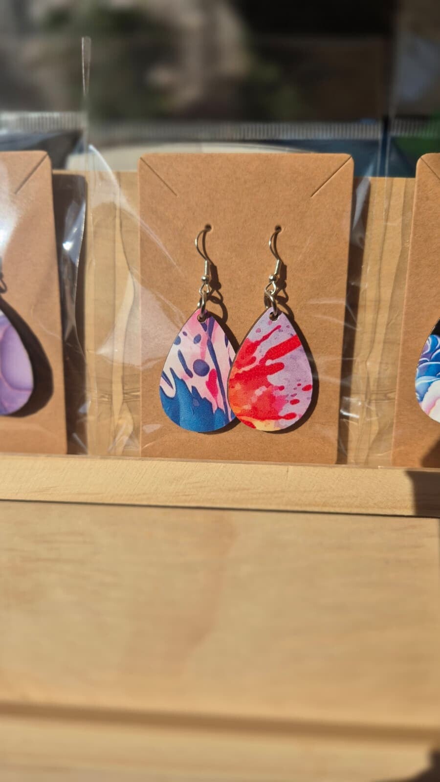 Handbedrukte oorbellen 47