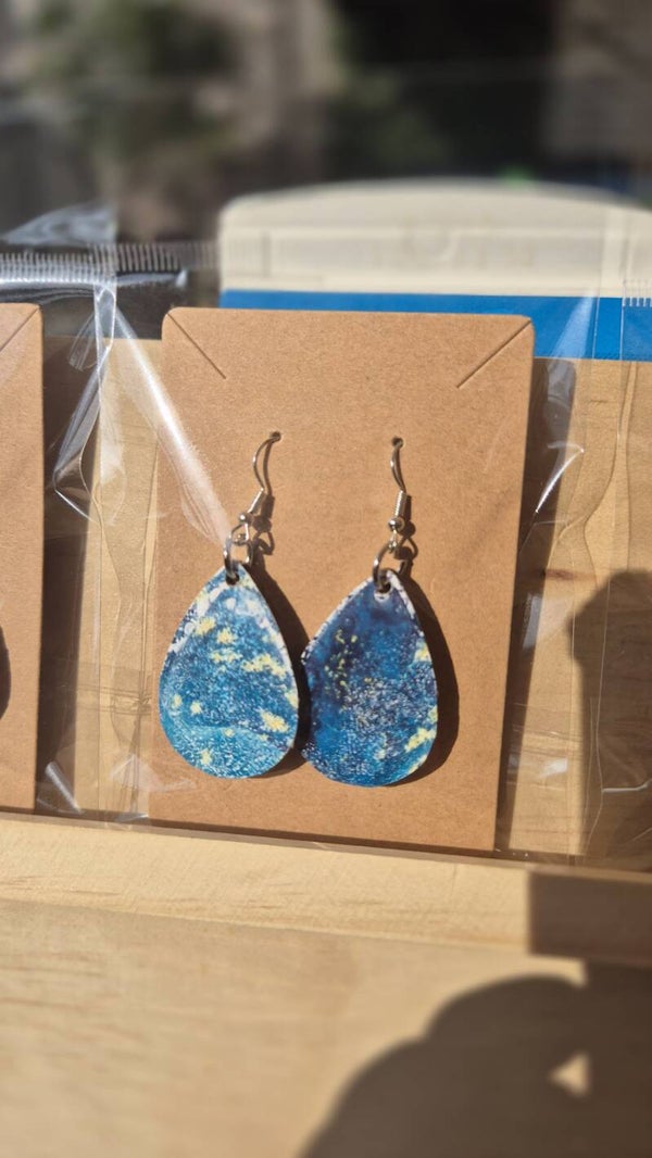 Handbedrukte oorbellen 57