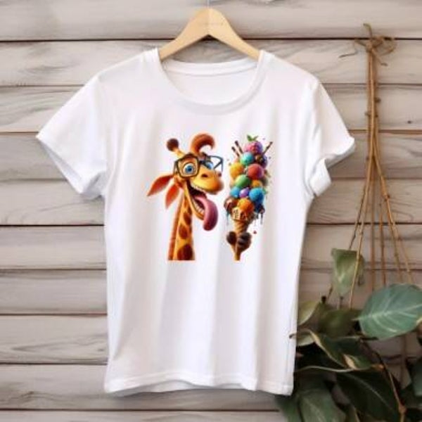 Giraffe met ijsje T-shirt of sweater