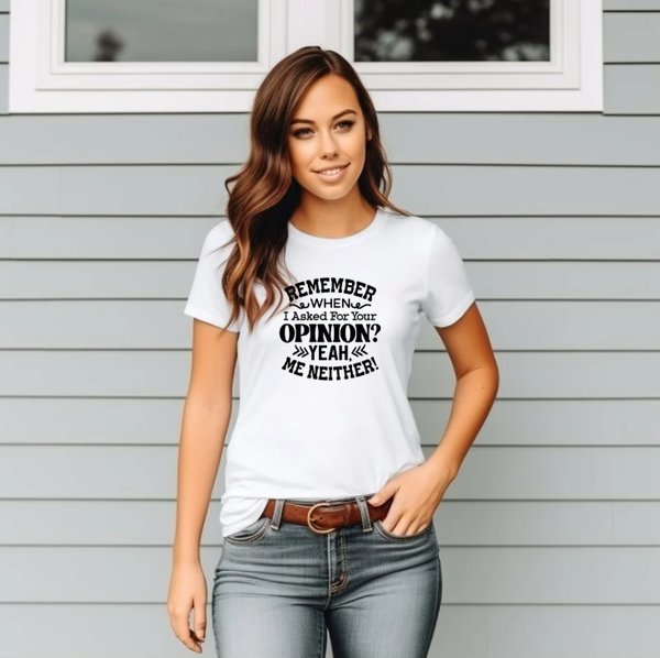 Remember when I asked..