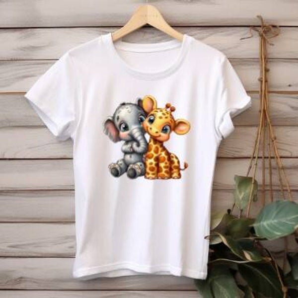 Olifant en giraffe T-shirt of sweater
