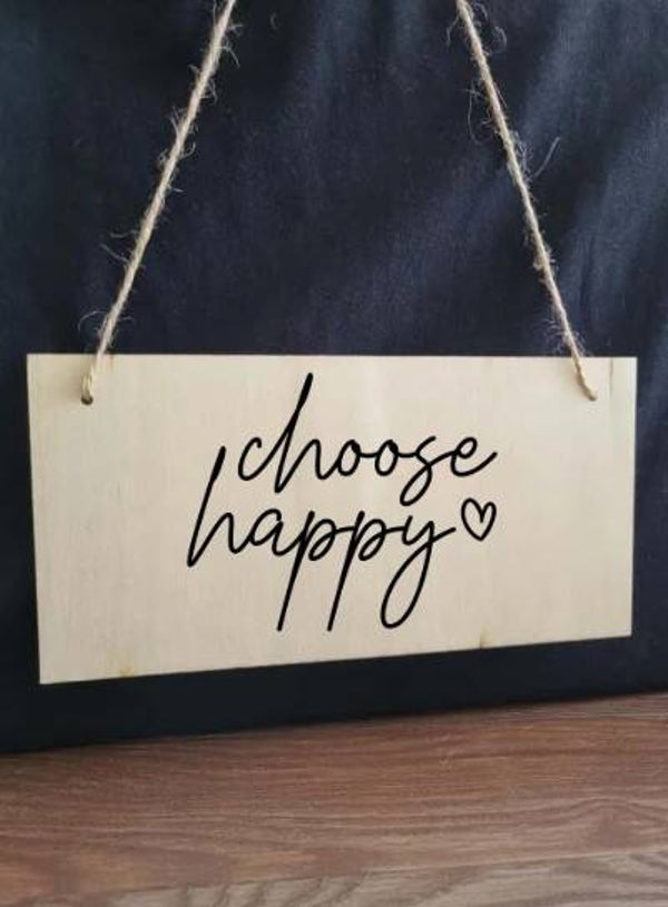Choose happy hangbordje