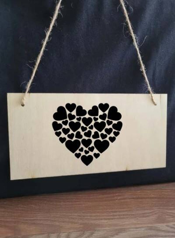 Hartjes hart hangbordje