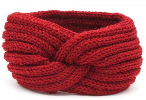 Haarband knitted Red