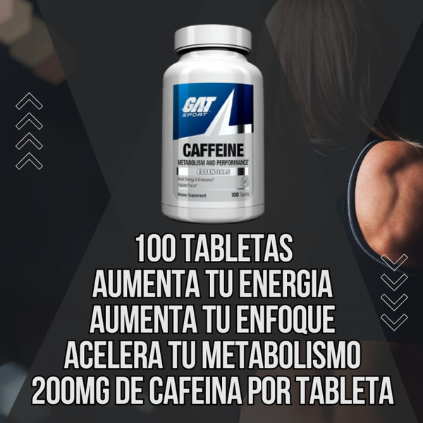 Cafeina GAT 200mg, 100 tabletas