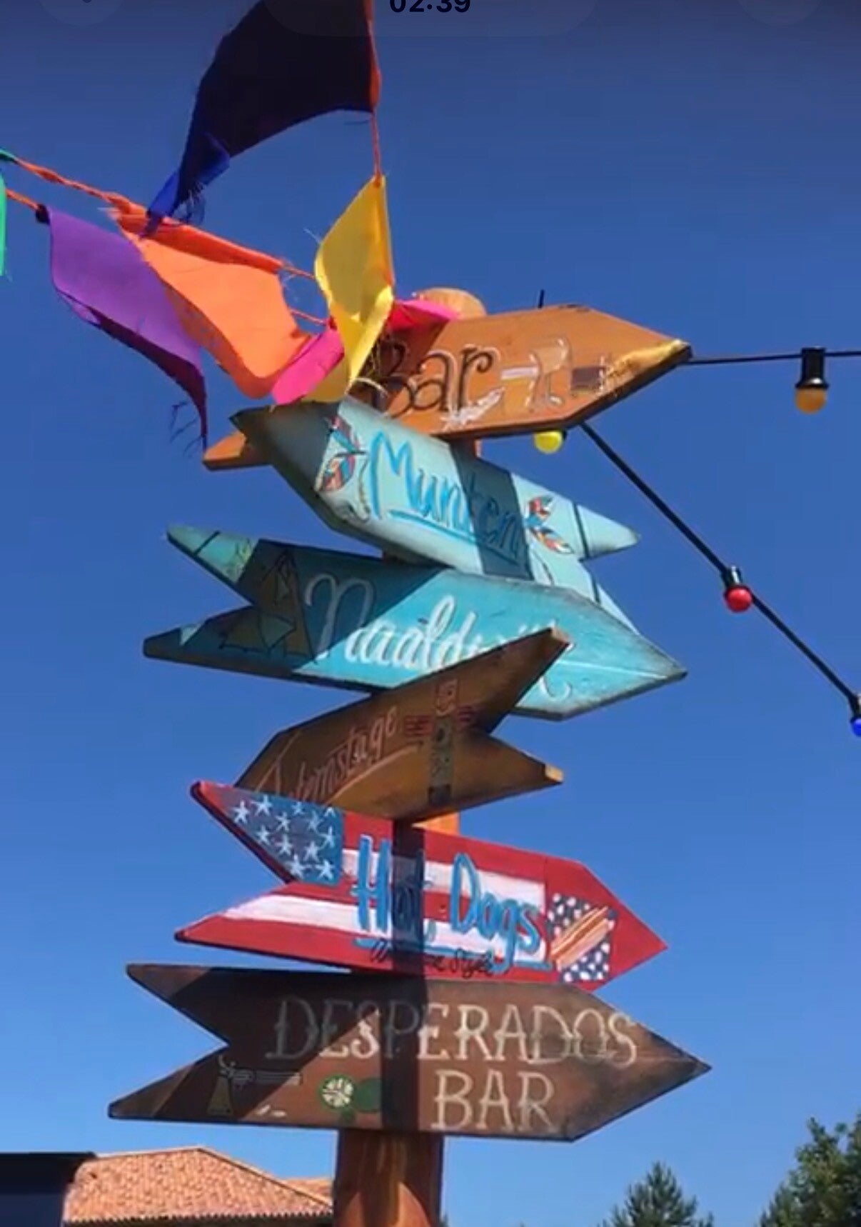 Festival signs handpainted