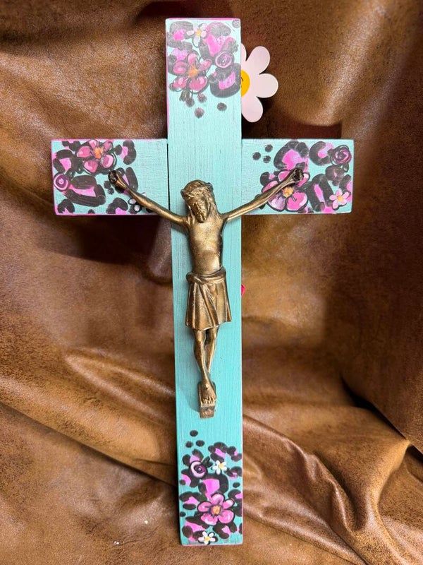 holy cross 34x17 PINK LEOPARD