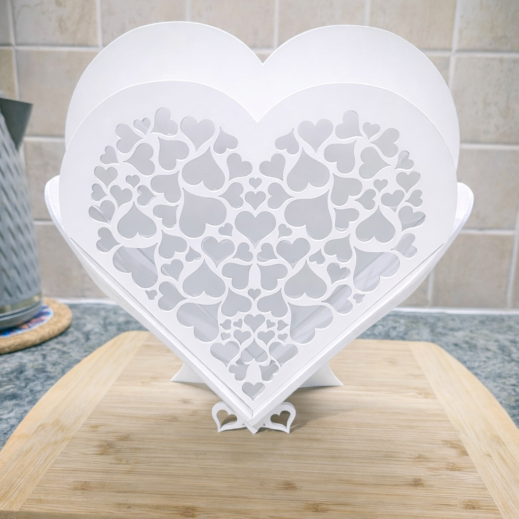 Wooden Heart Shaped Flower Box