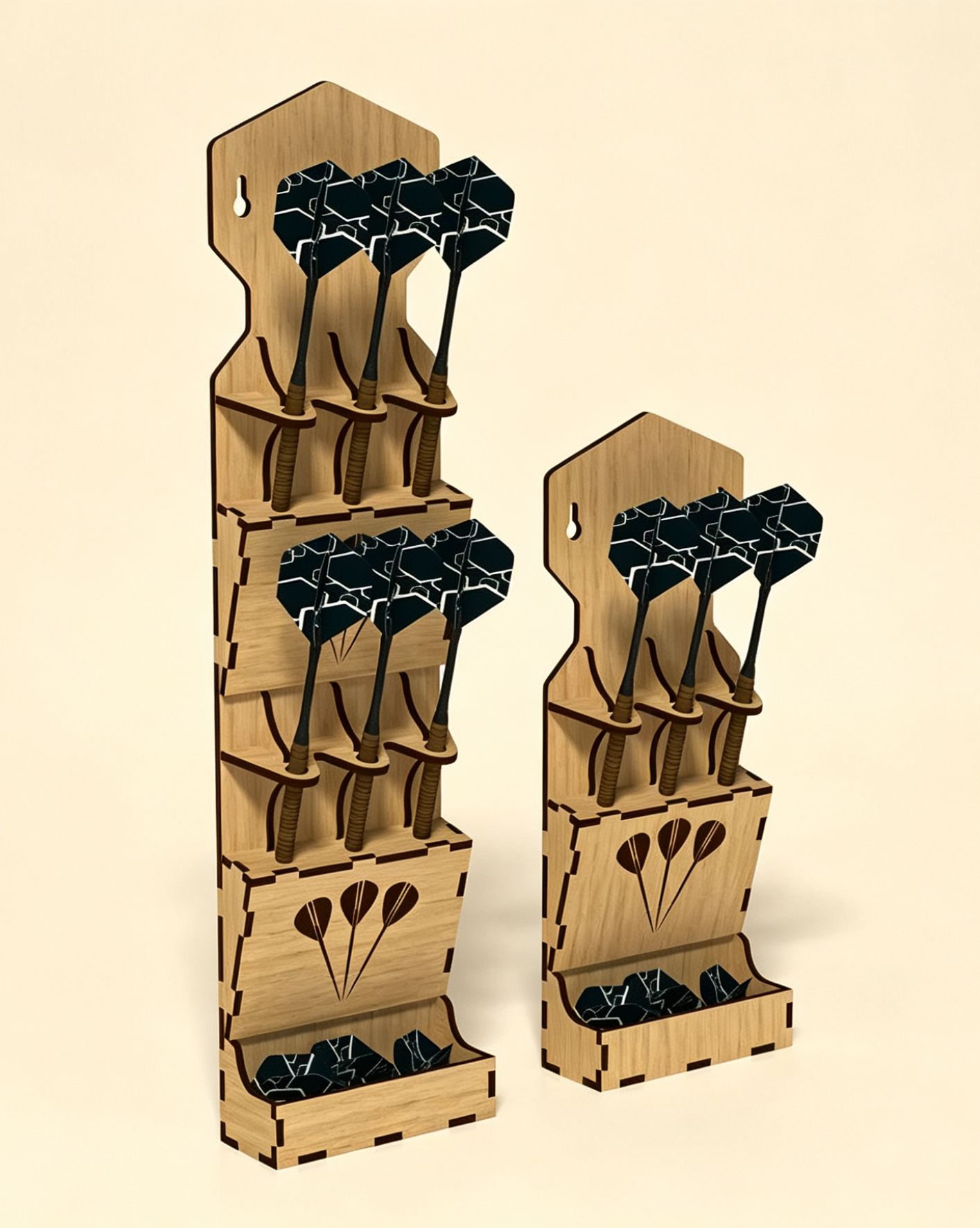 Wooden Darts Holder Wall Rack