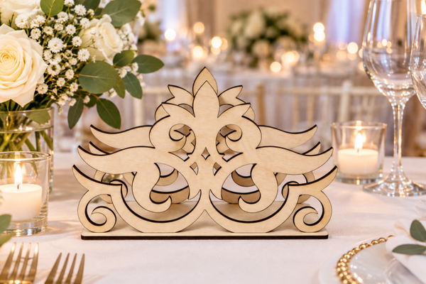Elegant Ornate Wooden Napkin Holder