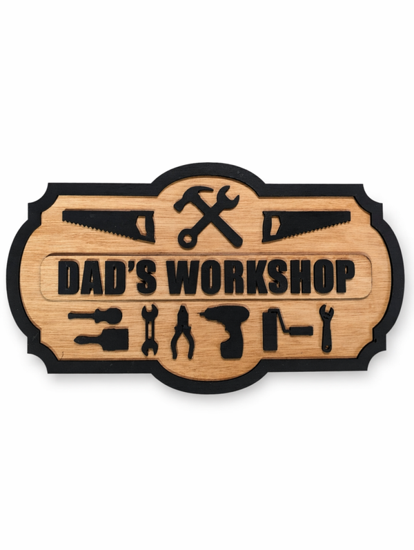 "Dad's Workshop" Wooden Sign