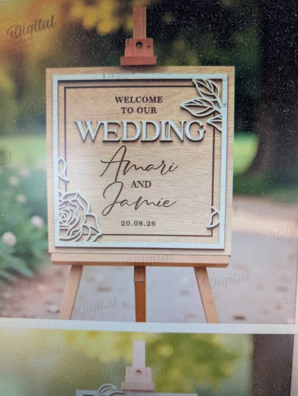 Hand made Wedding Welcome Signs