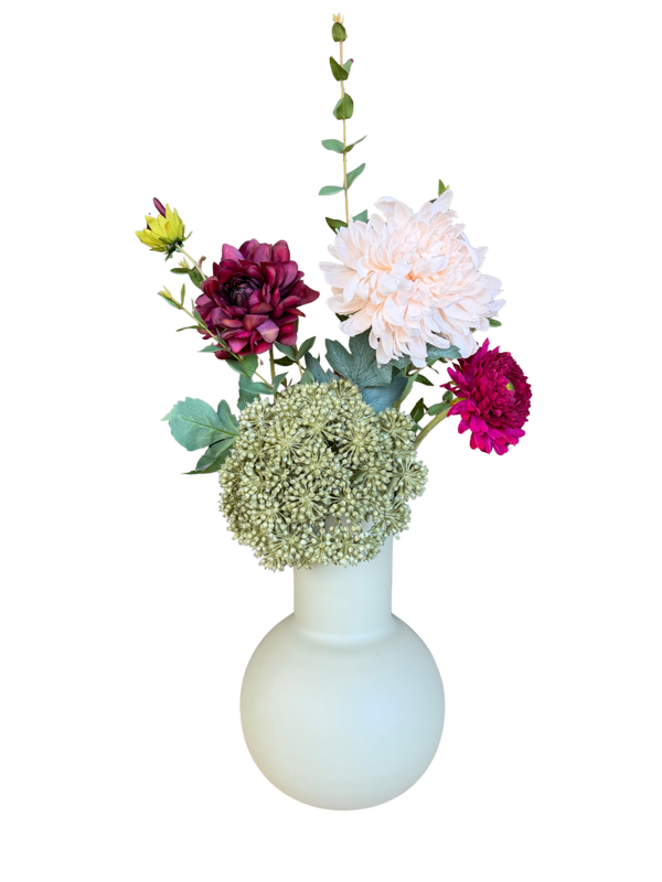 Een vaas vol geluk (vaas + bloemen)