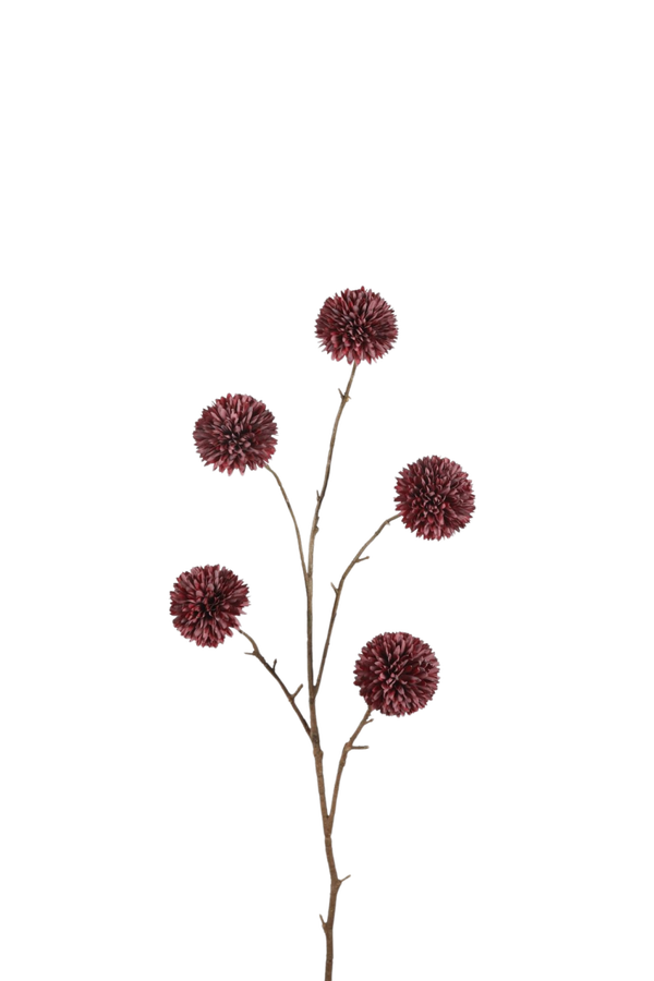 Siertak Pompon Chrysant Burgundy 100 cm