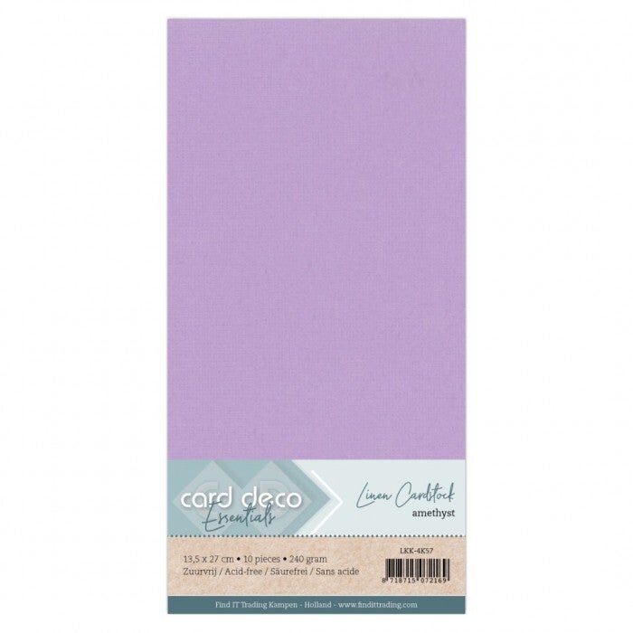 Card deco linnenkarton amethyst