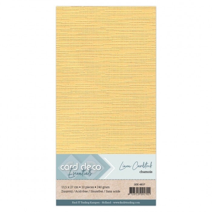 Card deco linnenkarton chamois